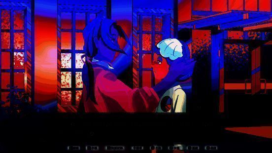 游戏角色立绘展示，人物表情细腻，画风柔美中带有神秘感