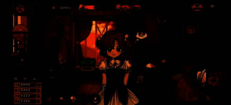 《火山的女儿》移动端界面调整示意图，清晰易读的操作布局