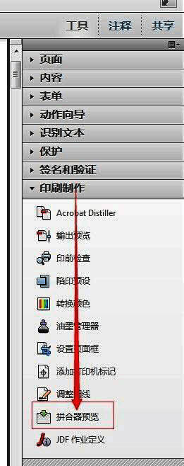 合并器预览功能选项界面