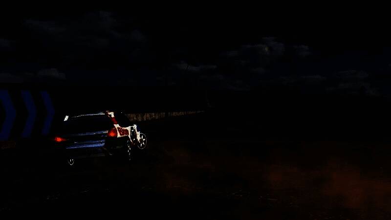 赛车在不同地形上飞驰：雪地弯道、沙漠沙尘飞扬、城市街道雨中漂移，展现多样环境下的真实物理反馈