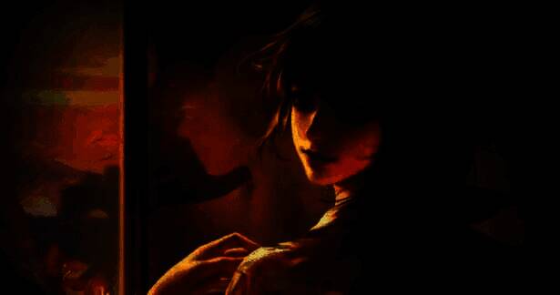 角色聂莫黎立绘图，神情冷峻中透露出一丝哀伤