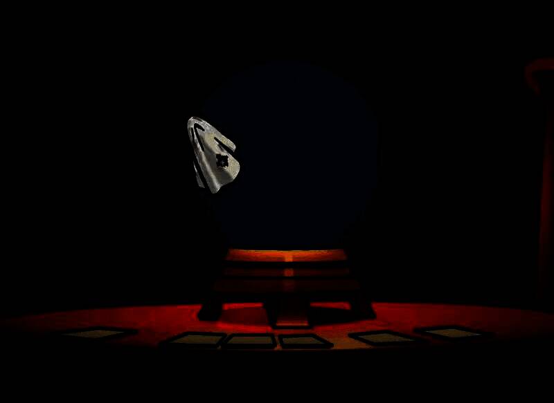 水晶球中显示的是被腐蚀的玩家名字，画面带有警示性的红色光效