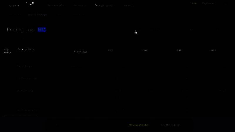 Steam平台界面截图展示多种货币定价情况