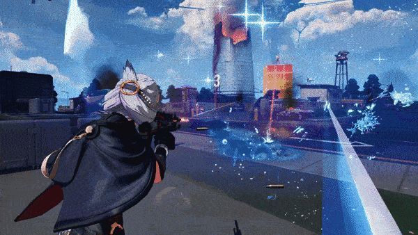 《命运扳机》战斗场景演示，角色技能释放与载具协同作战