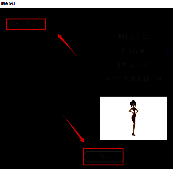 AI软件中的图表设计窗口，左侧为默认样式，右侧为可添加的自定义图案区域