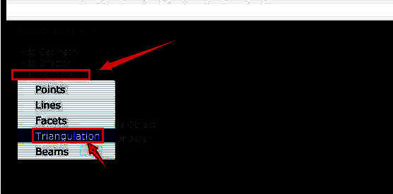 Add Renderer部分界面特写，突出Triangulation按钮操作区域