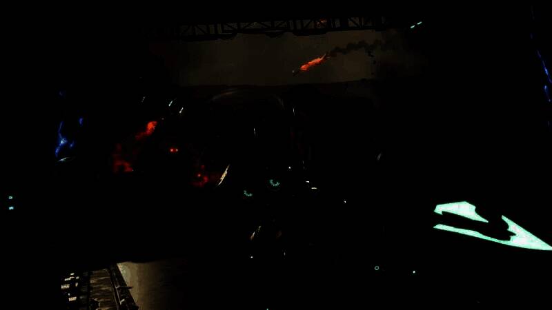 《解限机》多人联机对战场景，多台机甲在空中高速穿梭交火