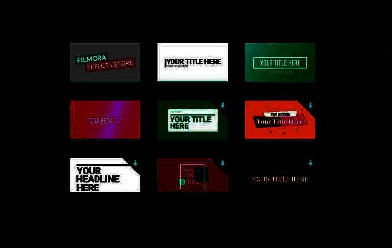 Filmora中字幕模板选择界面截图