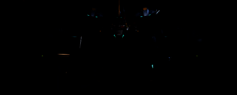 龙渊高达涂装效果图，机身以红白为主色调，辅以深蓝灰色细节