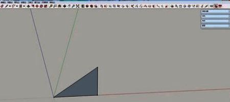 使用直线工具绘制不等边三角形的界面截图