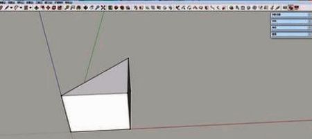 拉伸工具将三角形变为立体模型的操作界面截图