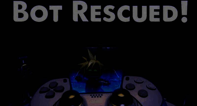 《尼尔：机械纪元》角色2B与《宇宙机器人》角色互动画面