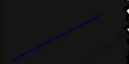 鼠标选中目标直线的操作界面