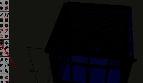 立柱复制操作示意图，显示鼠标拖动轨迹与复制效果