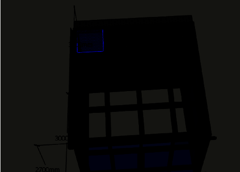 阳光房玻璃阵列完成效果图，展示多块玻璃排列效果