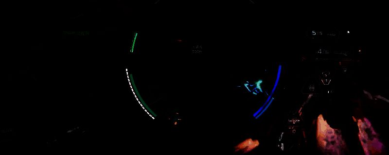 《解限机》中阿奎纳机体展示图，展现其高速移动与战斗姿态