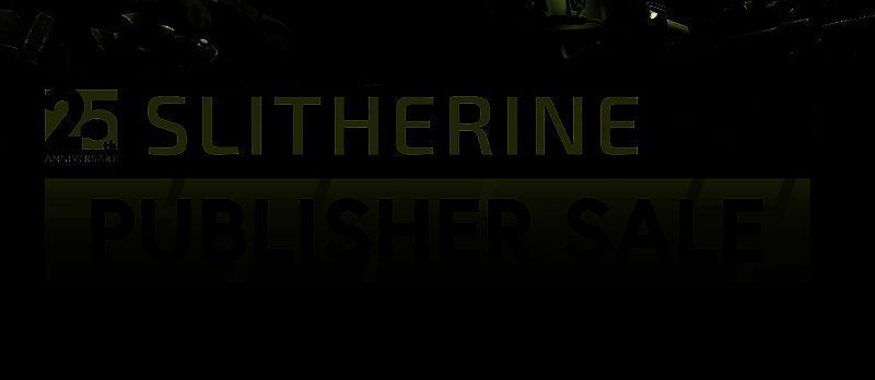 Slitherine Games 25周年庆典宣传图，背景为公司LOGO与庆祝字样