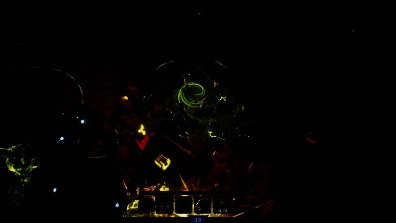 游戏场景展示角色在战场上奋勇杀敌，身后是燃烧的废墟和爆炸特效