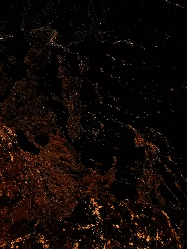 细节纹理对比图，展现岩石与植被的真实感