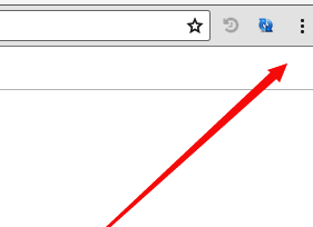 浏览器菜单按钮特写图，标红显示其位置
