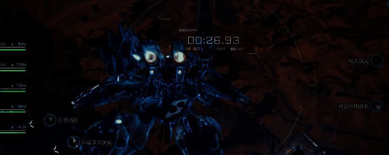 赤霄与黑豹激烈对战的空中格斗画面，双方机甲高速穿梭于城市废墟之间