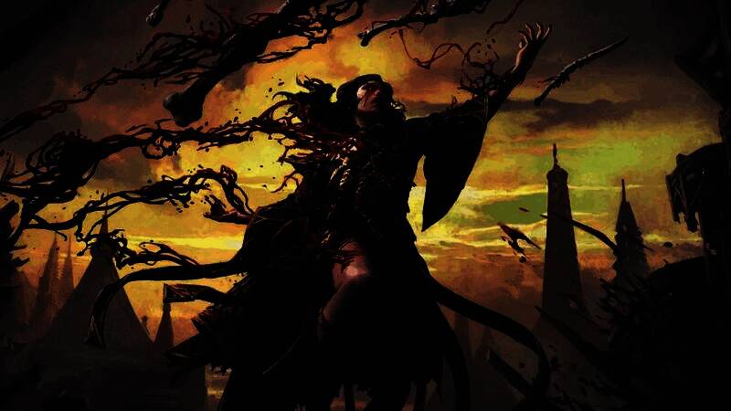 《流放之路2》0.3.0版本宣传图，展示游戏中的战斗场景与角色技能特效