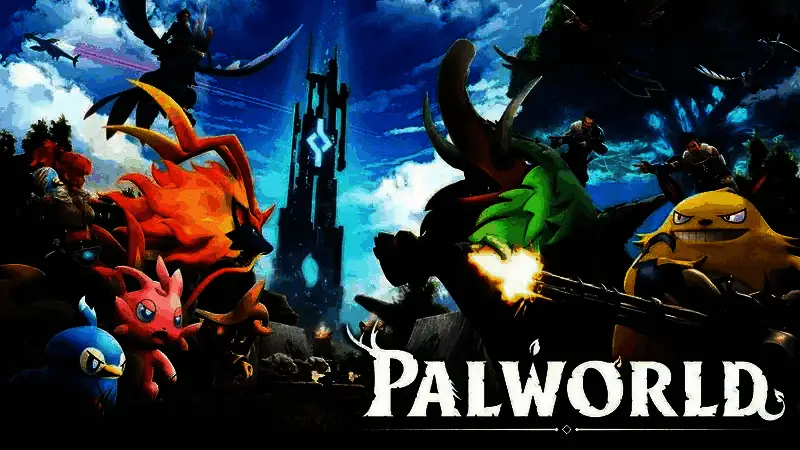 《幻兽帕鲁》PS5版游戏界面截图，展示主菜单选项和存档管理界面