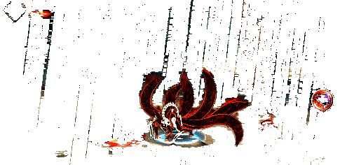 六尾鸣人普攻动作分解，5A命中敌人后击飞至板边并弹回