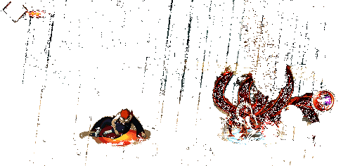 六尾鸣人二技能一段抓取敌人并掀飞至板边