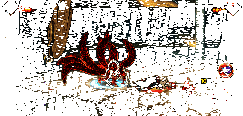 六尾鸣人触发场景破坏机制，敌人被牢牢粘住无法行动