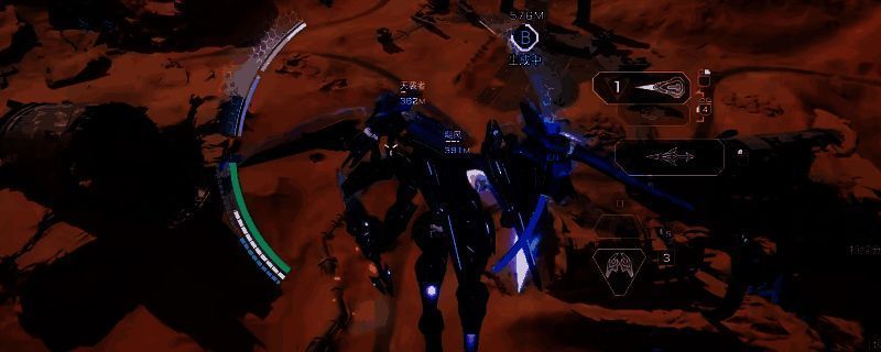 黑豹机甲在战场上高速移动，展现出极强的机动性和战斗能力