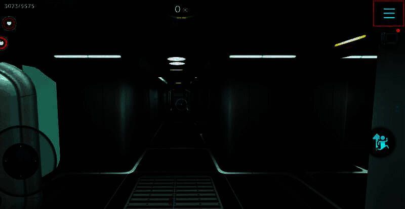 设置界面截图，展示右上角空白区域的点击位置