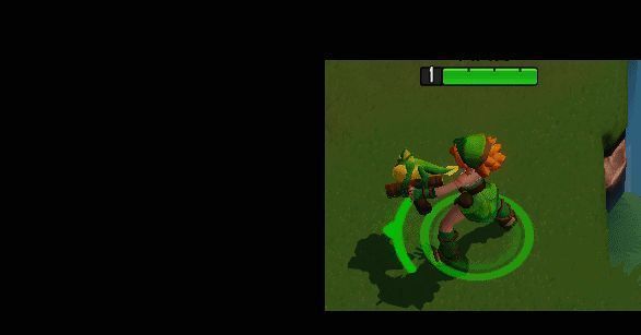 芙芙蕾跳跃地形并发射绳索，敌人被减速控制