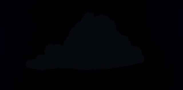 使用硬圆笔刷绘制基础云朵形状