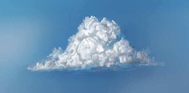 云朵周围添加柔和雾气效果