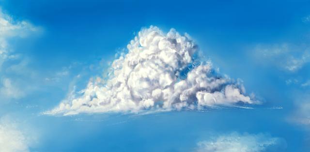 Photoshop绘制完成的蓬云彩最终效果图