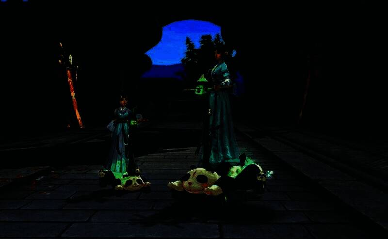 珍兽皮肤展示，幽蓝色光芒缠绕，神秘感十足