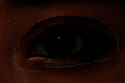 加深工具使用示例图，展示眼皮颜色加深过程