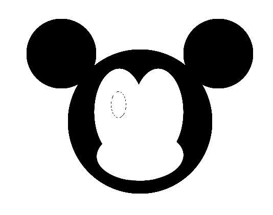 Photoshop中绘制眼睛的选框操作界面