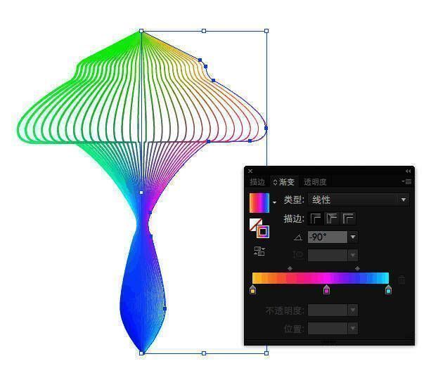 彩虹渐变色应用效果展示