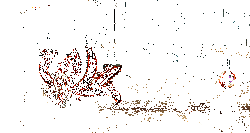 六尾鸣人释放查克拉炮扫射敌人