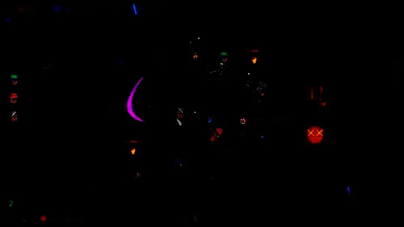 Boss战场景，巨大敌人与角色激烈对抗