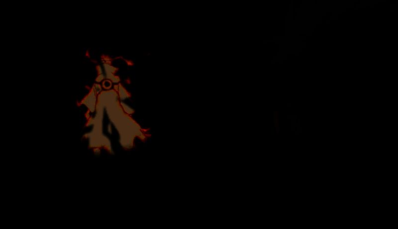 鸣人与九喇嘛对话场景，充满力量与信念感