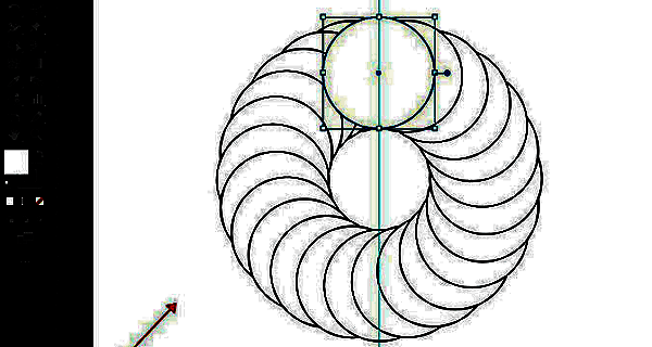 Adobe Illustrator中完成套环图形后的最终效果展示