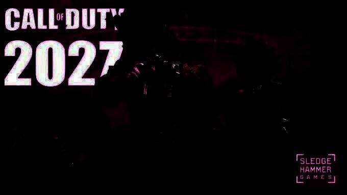 《使命召唤2027》概念图，展示现代都市背景下的战斗场景，角色身穿战术装备，手持近战武器