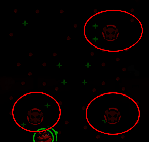 小地图显示野怪资源点，玩家围绕资源展开战斗