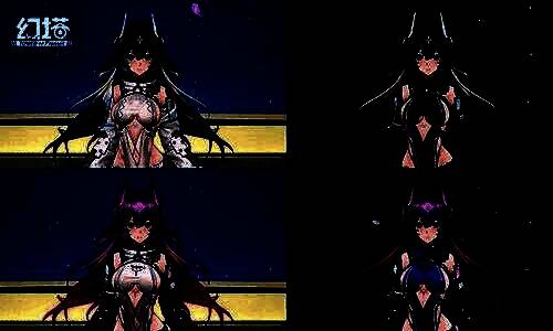 艾斯特昼夜服饰对比图，白天与夜晚呈现不同色调