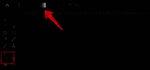 渐变工具设置界面，黑白线性渐变已选中