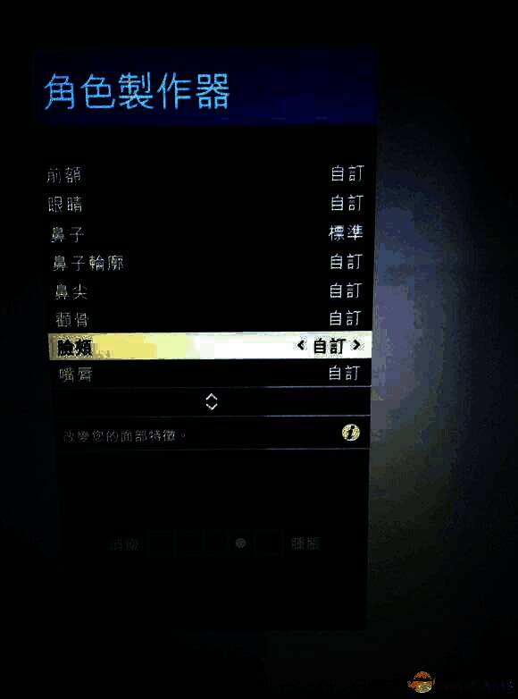 GTA5捏脸数据展示，角色在不同光照条件下的面部表现