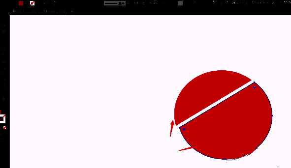 切割后保留上方形状区域的图形效果